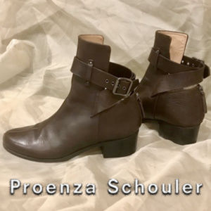EUC! PROENZA SCHOULER TOPSTITCH BROWN BOOTIES